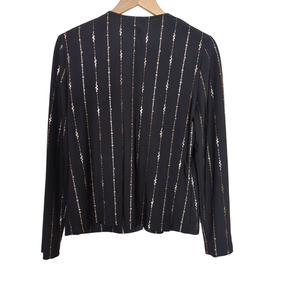 Joseph Ribkoff Black Gold Beaded Blazer Jacket - Picture 6 of 14